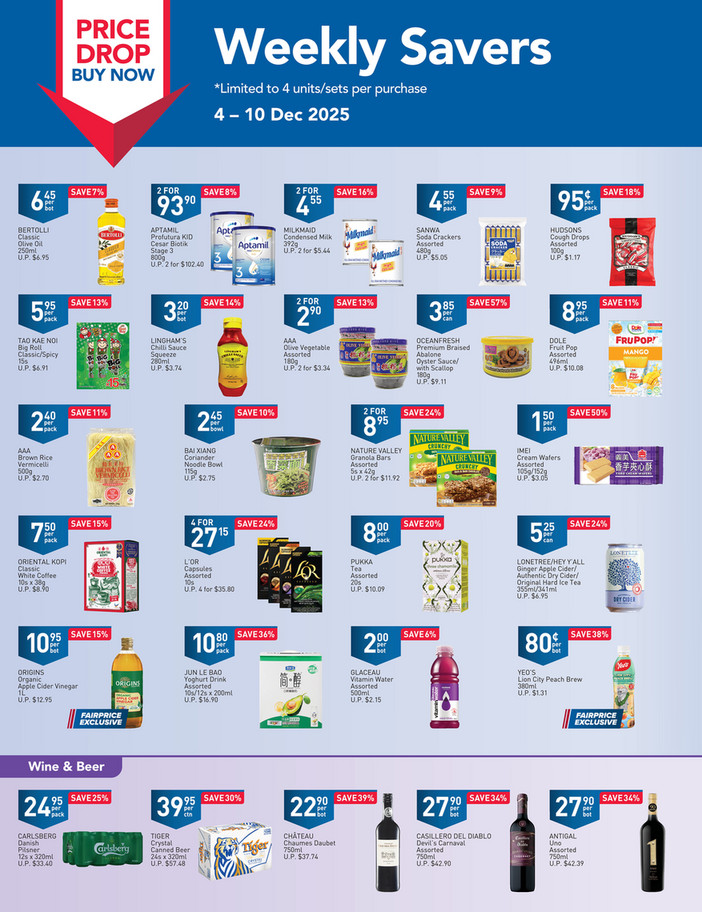 Price Drop Buy Now - Weekly Savers