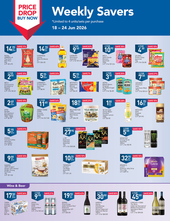 Price Drop Buy Now - Weekly Savers